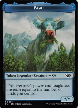 MTG Beau Token Normal NM Outlaws of Thunder Junction OTJ Magic 6 - Image 1