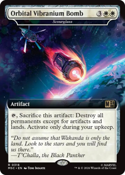 MTG Magic 1x Orbital Vibranium Bomb EXTENDED ART (M/NM) Com. Marvel Super Heroes - Image 1