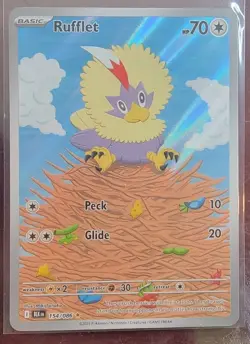 Rufflet 154/086 Illustration Rare - Pokemon TCG Black Bolt - (Pack Fresh) NM+/M - Image 1