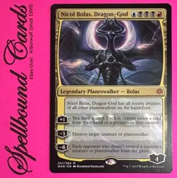 MTG EN x1 Nicol Bolas, Dragon-God (#207/264) War of the Spark EX+ [244105] - Image 1
