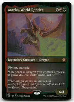 Atarka, World Render (Foil Etched) #1 (NM) Starter Commander SCD Magic MTG - Image 1