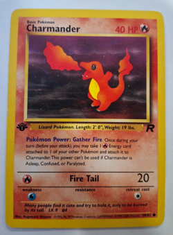 Vintage 2000 Pokemon TCG Team Rocket 1st Edition Charmander LP 50/82 P-14 - Image 1