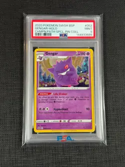 2020 POKEMON SWSH BLACK STAR PROMO #052 GENGAR-HOLO PSA 9 - Image 1