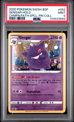 2020 POKEMON SWSH BLACK STAR PROMO #052 GENGAR-HOLO PSA 9 - Image 2