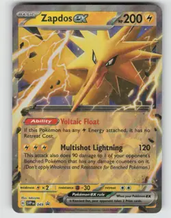 Zapdos ex 049 Holo Promo Scarlet & Violet Promo Pokemon Holo Near Mint - Image 1