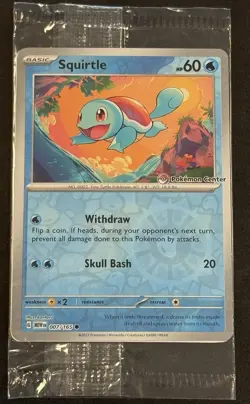 Squirtle 007/165 Pokemon Center Stamped Promo 151 PC Exclusive Fast Ship - Image 1