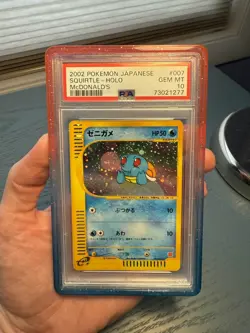 2002 Pokemon Japanese McDonald's #007 Squirtle Holo PSA 10 GEM MINT - Image 1