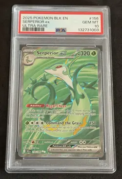 Serperior EX PSA 10 156/086 Black Bolt Pokemon Fast Ship - Image 1