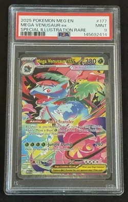 PSA 9 Venusaur EX 177/132 Pokemon Mega Evolution Fast Ship - Image 1