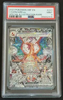PSA 9 Charizard ex 223/197 Pokemon Obsidian Flames Fast Ship - Image 1