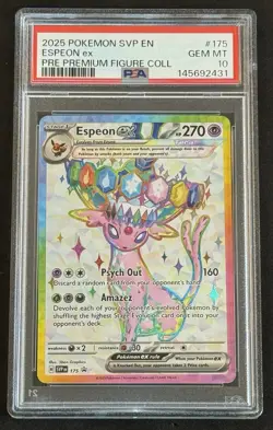 PSA 10 Espeon ex SVP 175 Pokemon Scarlet & Violet Black Star Promo - Image 1