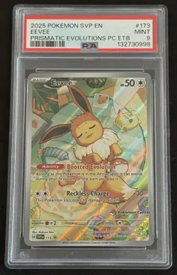 Eevee SVP 173 Pokemon Center PSA 9 Black Star Promo - Image 1