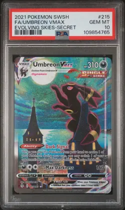 Umbreon Vmax 215/203 Secret Evolving Skies Pokemon PSA 10 - Image 1