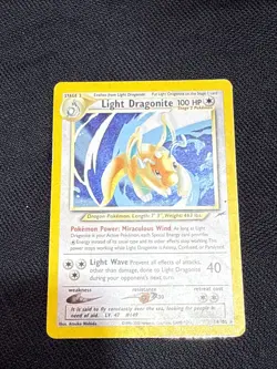 Pokemon TCG Neo Destiny Light Dragonite Holo Rare 14/105 100 HP Stage 2 - Image 1