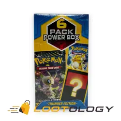 2019 Pokemon Mystery 6 Pack Power Box - Thunder Edition Evolutions Roaring Skies - Image 1