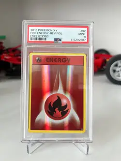 2016 Pokemon XY Fire Energy Reverse Foil Evolutions PSA 9 - Image 1