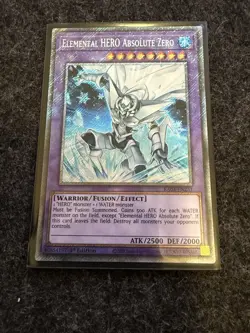 YUGIOH! Elemental HERO Absolute Zero Platinum Secret Rare RA03-EN231 1st Ed NM - Image 1