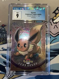 CGC 9 MINT Pokemon Eevee Topps Chrome #133 2000 Vintage Series 2 - Image 1
