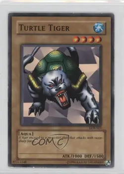 Turtle Tiger YuGiOh Legend of Blue Eyes White Dragon #LOB-023 2002 READ - Image 1