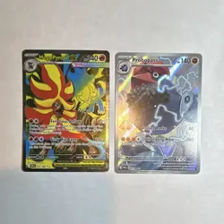 Nintendo Pokemon TCG English Holo Full Art 2-Card Lot Mega Pyroar EX + Probopass - Image 1