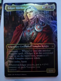 Edgar Markov FOIL PROXY Card (FOIL ERROR) with Custom Fantasy Art Design - Image 2