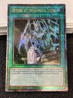 Yugioh! Return of the Dragon Lords RA03-EN060 Quarter Century Secret Rare - Image 1
