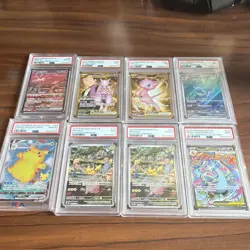 Nintendo Pokemon TCG PSA Graded Holo 8-Card Lot - Mew ex Mewtwo ex Pikachu+ - Image 1