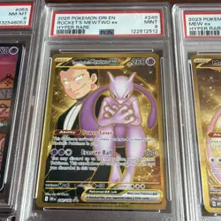 Nintendo Pokemon TCG PSA Graded Holo 8-Card Lot - Mew ex Mewtwo ex Pikachu+ - Image 3