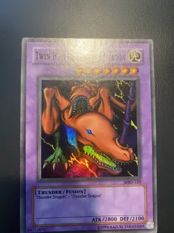 2002 Vintage Yugioh Twin-Headed Thunder Dragon MRD-120 Original Print NM/VLP - Image 1