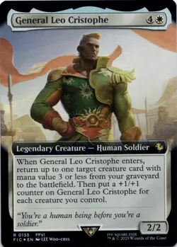 General Leo Cristophe FOIL EXTENDED ART Commander: Final Fantasy Magic MTG NM - Image 1