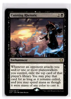Cunning Rhetoric 38 Rare Commander 2021 Magic: The Gathering Near Mint - Image 1