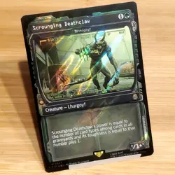 Scrounging Deathclaw, Showcase Art Surge Foil, Fallout - 0877, Magic MTG NM - Image 1