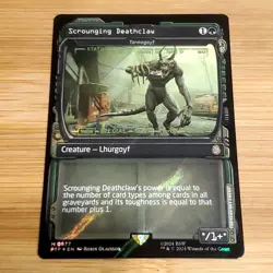 Scrounging Deathclaw, Showcase Art Surge Foil, Fallout - 0877, Magic MTG NM - Image 2