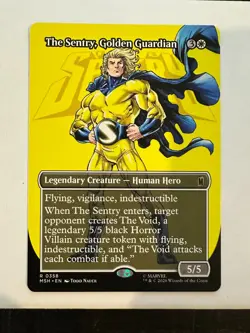 MTG Marvel Super Heroes The Sentry, Golden Guardian Borderless Regular NM - Image 1