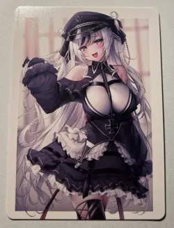 SEXY HEROINE WAIFU Elbe AZUR LANE ACG PREMIUM TRIM HOLOFOIL CARD NM - Image 2