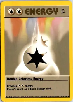 2000 POKEMON CLASSIC - BASE SET 2 DOUBLE COLORLESS ENERGY #124 - Image 1