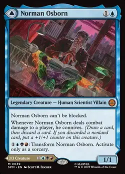 Norman Osborn Green Goblin NM Spider-Man Set MTG Magic the Gathering Eng Card - Image 1