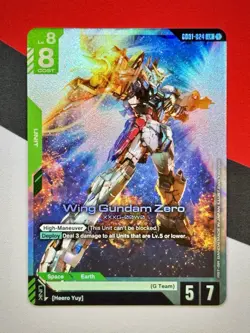 Wing Gundam Zero GD01-024 Newtype Rising Gundam Card Game TCG NM LR Foil - Image 1