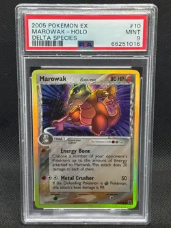 2005 PSA 9 MINT Pokemon TCG Card Marowak 10/113 EX Delta Species HOLO Rare - Image 1