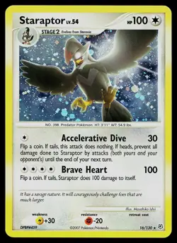 Pokemon Card - Staraptor Diamond & Pearl 16/130 Holo Rare - Image 1