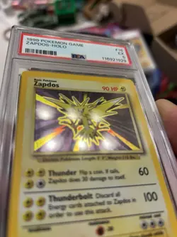 1999 Pokemon TCG Zapdos Holo Rare Card 16/102 Base Set, PSA 5 - Image 2