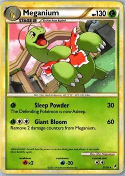 Meganium Call of Legends 27/95 Rare Heavily Played - Pokemon Card - Image 1