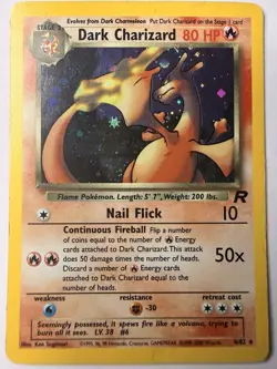Dark Charizard 4/82 Holo Team Rocket 2000 Pokemon Card English - Image 1