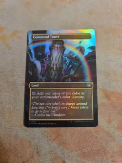 Command Tower Borderless FOIL Commander Masters MTG LP - Image 1