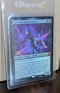 MTG x Spider-Man 0056 Gwenom, Remorseless Prerelease Promo Mythic Stamped foil - Image 1