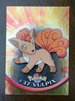 DMG! HOLO FOIL Vulpix TOPPS Series 1 Blue Logo #37 Pokemon Card TCG - Image 1
