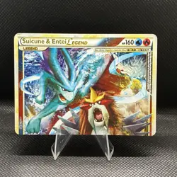 Suicune & Entei Legend 94/95 (Top) HGSS Unleashed Holo Rare Pokemon Card - Image 1