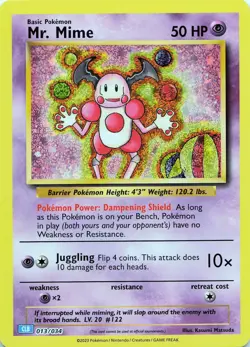 Pokemon TCG Mr. Mime #013/034 Holo Trading Card Game Classic NM - Image 1