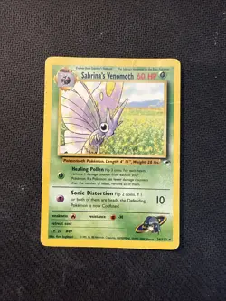 Pokemon TCG Sabrina's Venomoth Gym Heroes 34/132 Unlimited Rare Card - Image 1