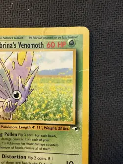 Pokemon TCG Sabrina's Venomoth Gym Heroes 34/132 Unlimited Rare Card - Image 2